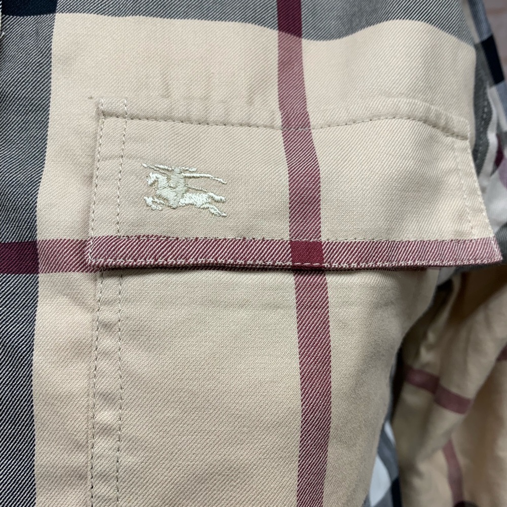 BURBERRY Kids Nova Check Plaid Button Down Shirt_4
